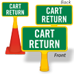 Cart Return ConeBoss Sign