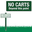 No Carts Beyond This Point Easystake Sign