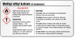 Methyl Ethyl Ketone Danger Small GHS Chemical Label