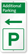 Additional Parking Sign with Left Arrow and Symbol