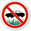 No Parking On The Grass ISO Symbol Sign