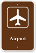 Airport   Campground, Guide & Park Sign