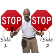 Stop: Stop Double Sided Sign w/ Handle