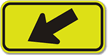 Arrow Fluorescent Diamond Grade School Sign