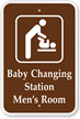 Baby Changing Station Men's Room   Campground Sign