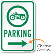 Bike Parking Sign with Arrow