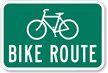 Bike Route With Graphic - Bike Route Sign