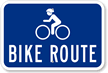 Bike Route Sign (with Symbol)