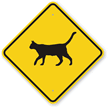 Cat Crossing Sign
