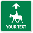 Custom Horse Graphic And Arrow Sign