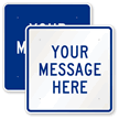 Customizable Square Blue Template Parking Sign