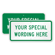 Customizable Horizontal Green Template Parking Sign