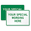 Customizable Horizontal Green Template Parking Sign