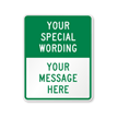 Custom Green Split Template Parking Sign