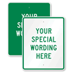 Custom Green Vertical Template Parking Sign