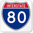 Custom Interstate 80 Sign