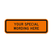 Customizable Horizontal Orange & Black Template Parking Sign