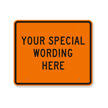 Customizable Horizontal Orange & Black Template Parking Sign