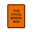 Custom Orange Black Vertical Template Parking Sign