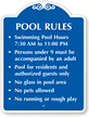 Custom Pool Rules Sign