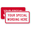 Customizable Horizontal Red Template Parking Sign