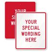 Customizable Vertical Red Template Parking Sign