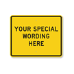 Customizable Horizontal Yellow & Black Template Parking Sign