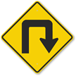 Double Right Turn Symbol Sign