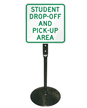 Drop-Off and Pick-Up Area Sign & Post Kit