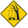 Falling Tree Symbol Sign