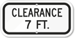Clearance 7 Ft. Sign