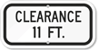 Clearance 11 Ft. Sign