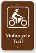 Motorcycle Trail Campground Park Sign