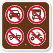 NO Car, Truck, Jeep, Bike Graphic Sign