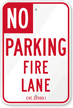 NO Parking Sign   Designated Fire Lane Area
