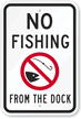 No Fishing From The Docks (With Graphic) Sign