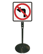 No Wide Left Turn Sign & Post Kit