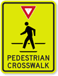 Pedestrian Crosswalk (With Graphic) Sign