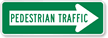 Pedestrian Traffic Sign (With Right Arrow)