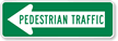 Pedestrian Traffic Sign (With Left Arrow)