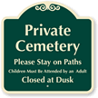 Private Cemetery Sign