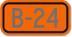 Parking Spot (black on orange) Sign