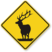 Reindeer Graphic Crossing Sign