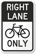 Right Lane Only With Graphic Sign