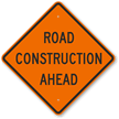 Orange Road Construction Traffic Sign