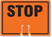 STOP Cone Top Warning Sign