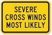 Severe Cross Winds Sign