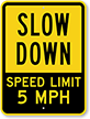 Slow Down Custom Speed Limit Parking Sign