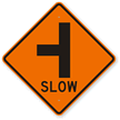 Slow Side Road Sign
