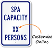 Spa Maximum Capacity Custom Sign